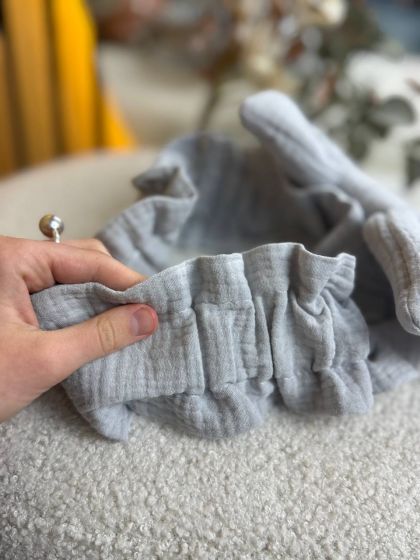 ❤ Мусліновий бантик для пледу на виписку, універсальний на резинці. Колір - Сірий (#13795093) ✓ Anna Konvert 2