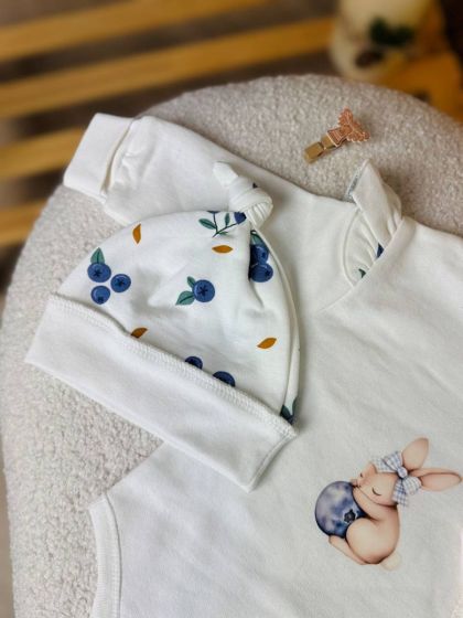 ❤ Комплект 3ка з боді на байці "Smile". Колір - Зайченя з лохиною. Розмір - 62 (#28481551) ✓ Anna Konvert 2