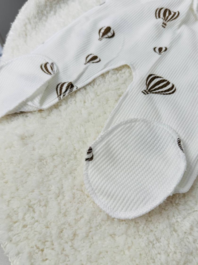 ❤ Комплект 3ка з сорочкою інтерлок 56см. Принт - Бежеві повітряні кулі (#51225178) ✓ Anna Konvert