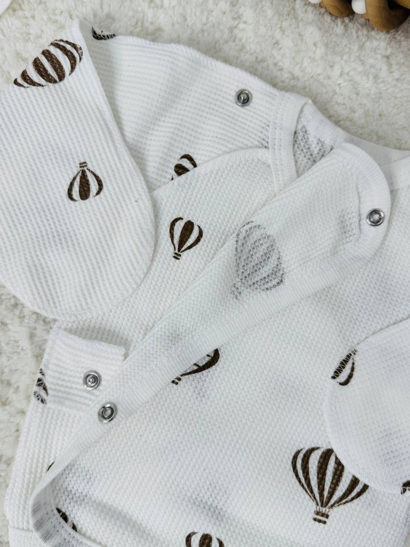 ❤ Комплект 3ка з сорочкою інтерлок 56см. Принт - Бежеві повітряні кулі (#51225178) ✓ Anna Konvert