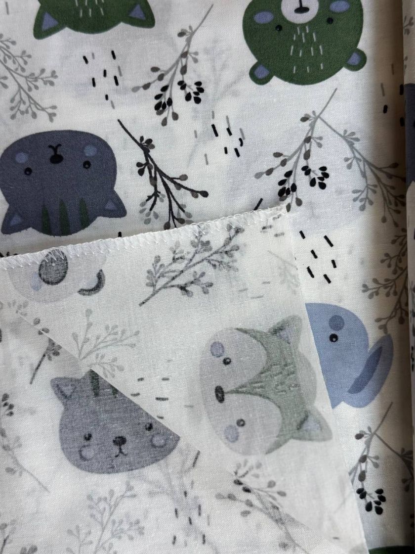 ❤ Пелюшки, ситцеві 90×110см. Принт - Звірі сірі з гілочками (#67446408) ✓ Anna Konvert