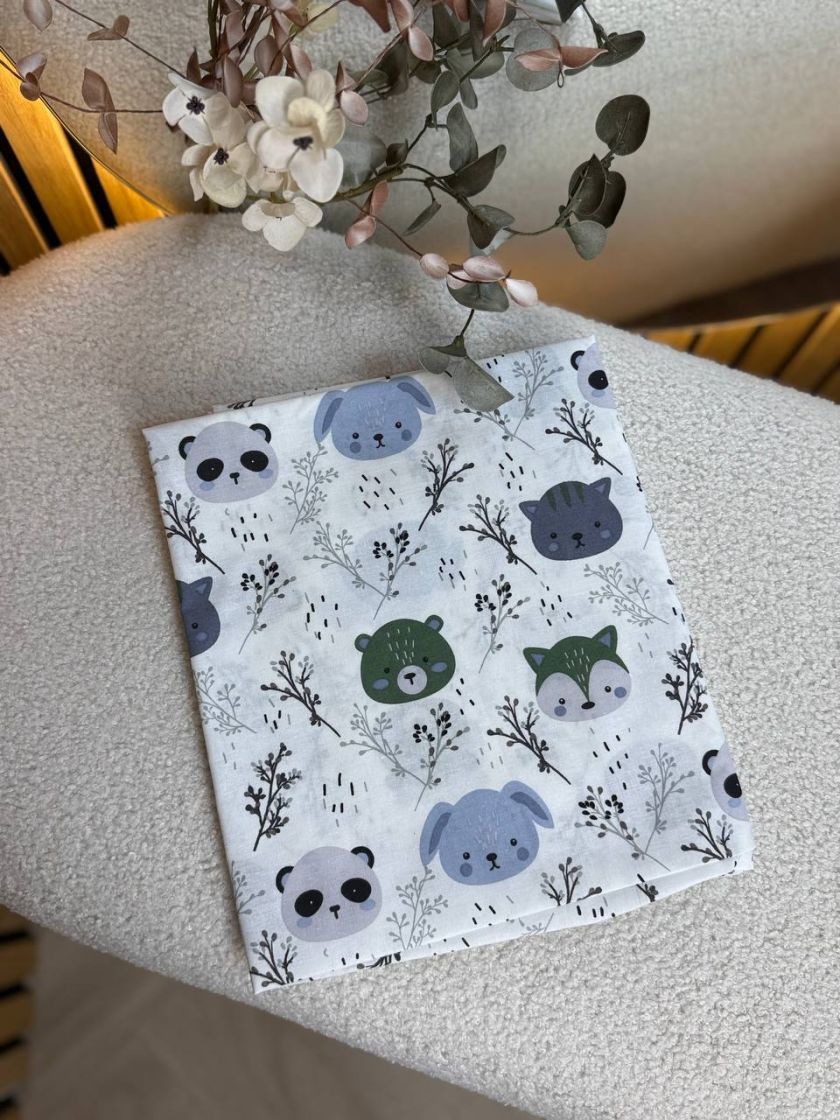 ❤ Пелюшки, ситцеві 90×110см. Принт - Звірі сірі з гілочками (#67446408) ✓ Anna Konvert