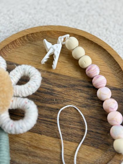 ❤ Тримач для пустушки. Колір - Рожевий мрамур (#92398492) ✓ Anna Konvert 2