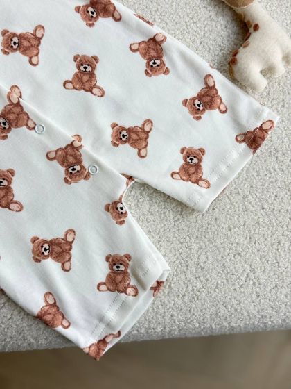 ❤ Чоловічок-пісочник, інтерлок. Принт - Ведмедик сидячий. Розмір - 68-74 (#26295982) ✓ Anna Konvert 2