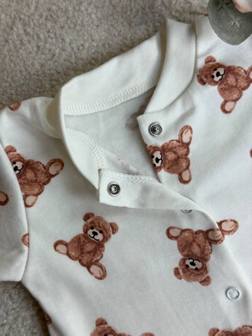 ❤ Чоловічок-пісочник, інтерлок. Принт - Ведмедик сидячий. Розмір - 68-74 (#26295982) ✓ Anna Konvert