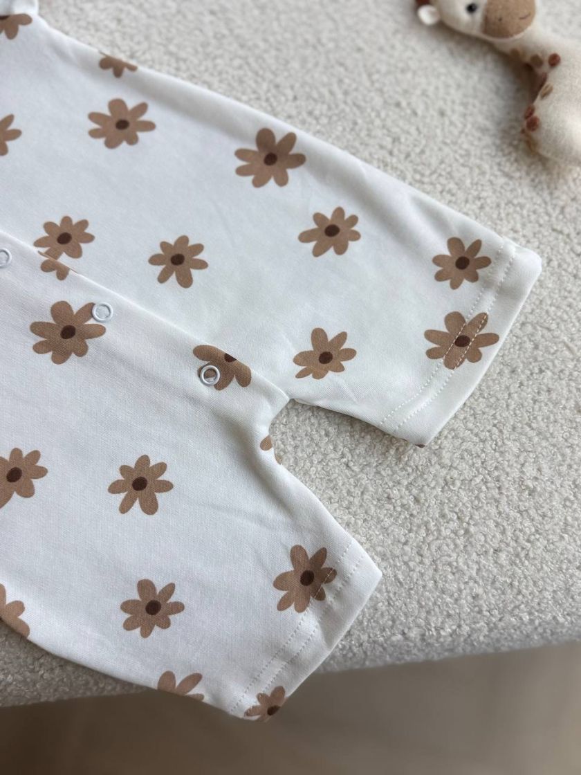 ❤ Чоловічок-пісочник, інтерлок. Принт - Шоколадна квіточка. Розмір - 68-74 (#44938062) ✓ Anna Konvert