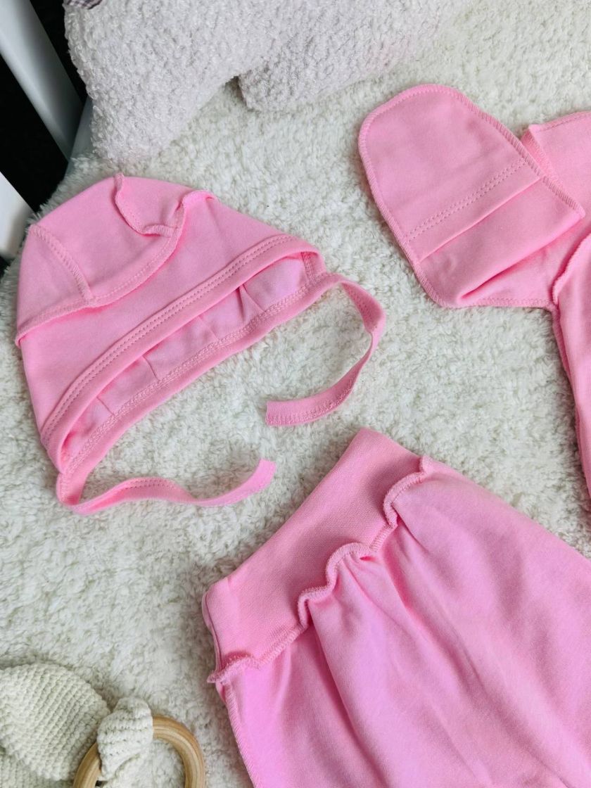 ❤ Комплект 3ка з сорочкою інтерлок 56см. Принт - Рожевий однотон (#27483282) ✓ Anna Konvert