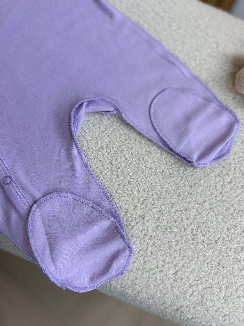 ❤ Чоловічок з шапочкою, інтерлок, 56-62р. Принт - Ліловий однотон (#24682016) ✓ Anna Konvert