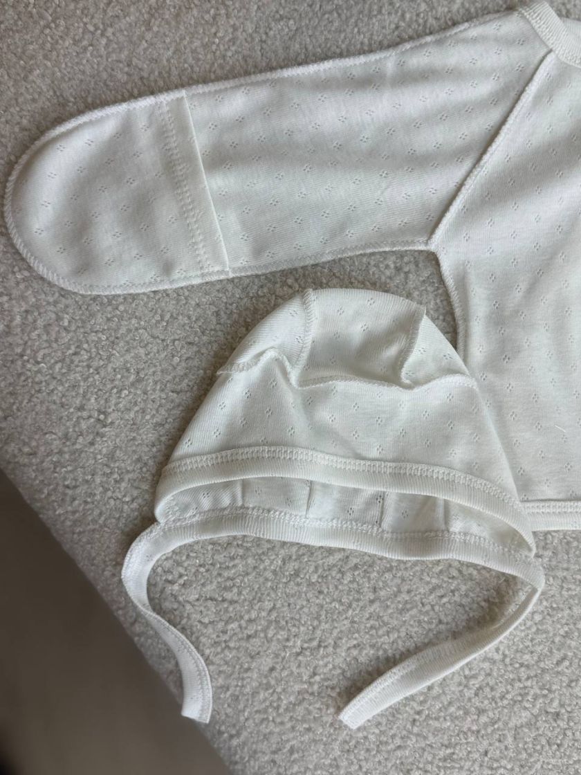 ❤ Комплект 3ка з сорочкою, перфорація. Колір - Молочний (#11306562) ✓ Anna Konvert