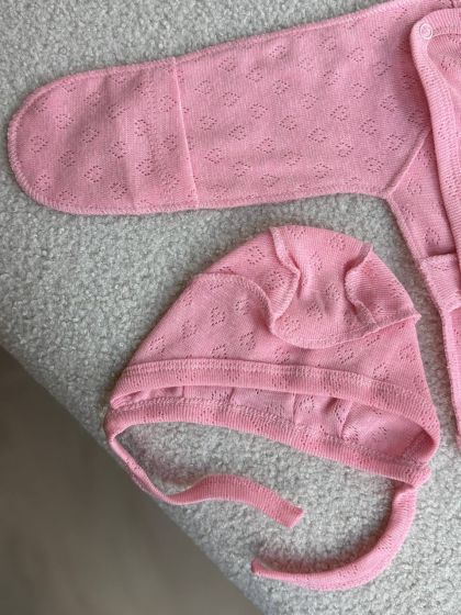 ❤ Комплект 3ка з сорочкою, перфорація. Колір - Рожевий (#55495609) ✓ Anna Konvert 2