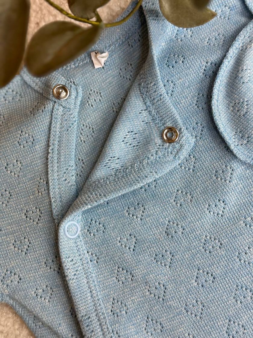 ❤ Комплект 3ка з боді, перфорація. Колір - Блакитний (#56967648) ✓ Anna Konvert