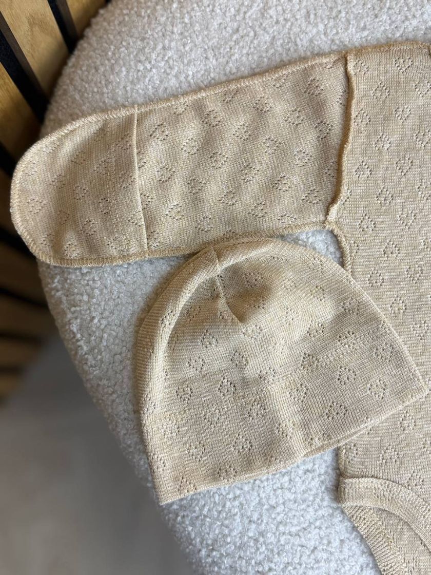 ❤ Комплект 3ка з боді, перфорація. Колір - Кавовий (#25377976) ✓ Anna Konvert