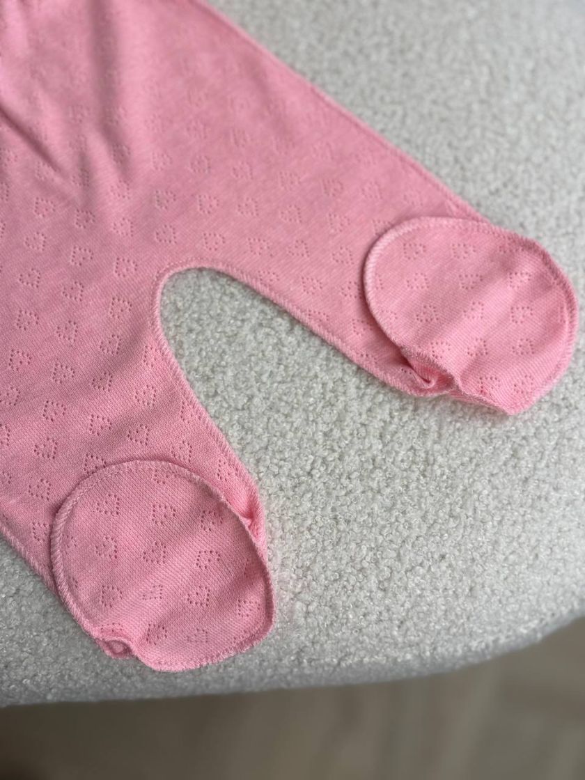 ❤ Комплект 3ка з боді, перфорація. Колір - Рожевий (#96476157) ✓ Anna Konvert