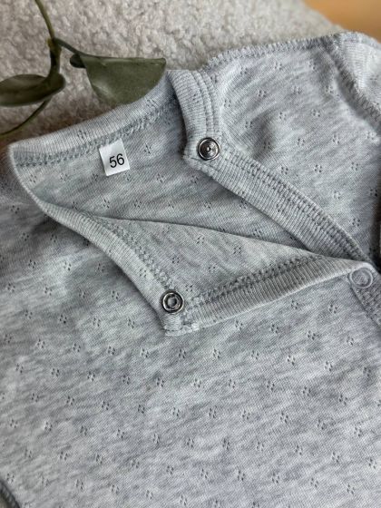 ❤ Комплект 3ка з боді, перфорація. Колір - Сірий (#74459072) ✓ Anna Konvert 2