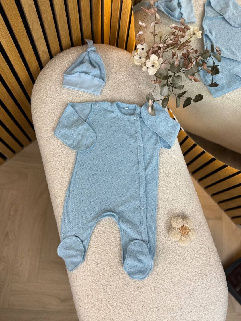 ❤ Чоловічок з шапочкою, перфорація. Колір - Блакитний (#37340858) ✓ Anna Konvert