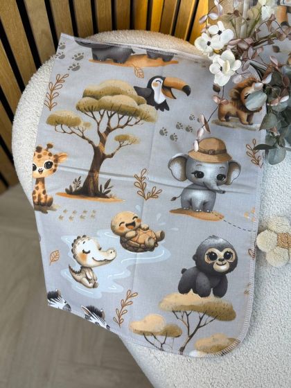 ❤ Пелюшки непромакаючі 80*50см. Принт - Африка звірі на сірому (#99755935) ✓ Anna Konvert 2