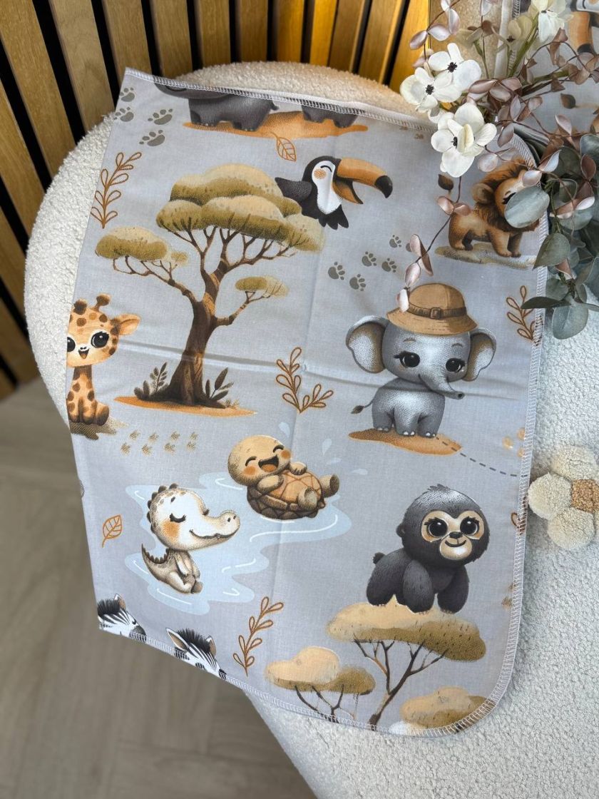 ❤ Пелюшки непромакаючі 80*50см. Принт - Африка звірі на сірому (#99755935) ✓ Anna Konvert