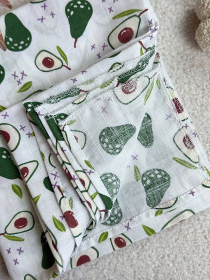 ❤ Пелюшки муслінові двошарові. Принт - Авокадо (#66379154) ✓ Anna Konvert 2