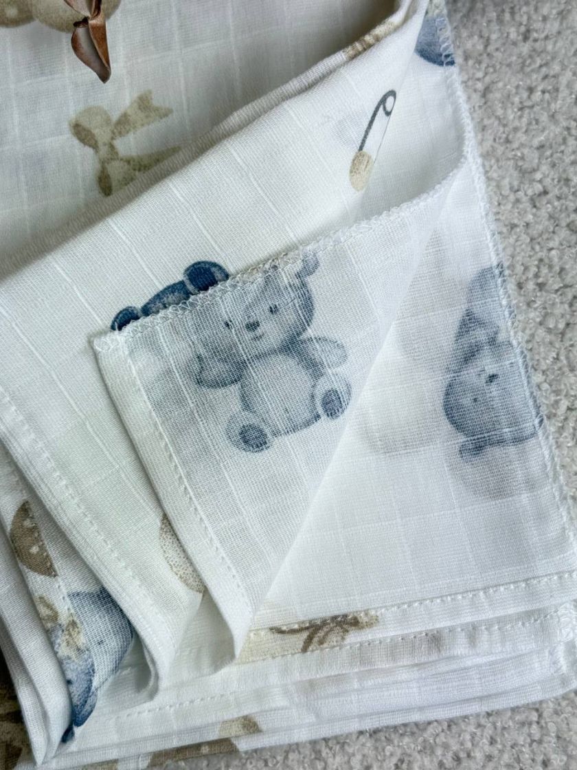 ❤ Пелюшки муслінові двошарові. Принт - Ведмедик з кульками (#76767380) ✓ Anna Konvert