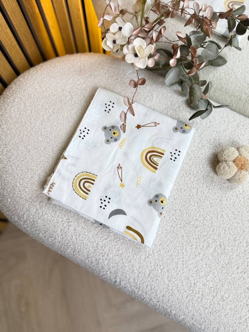 ❤ Пелюшки муслінові двошарові. Принт - Веселки шоколадні (#36632554) ✓ Anna Konvert