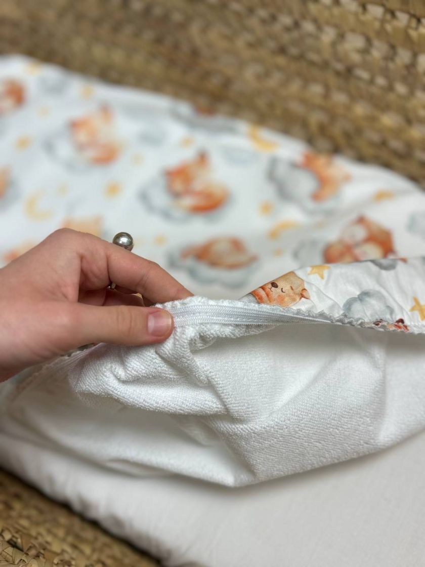 ❤ Простирадло непромакаюче у візочок на гумці. Принт - Лисичка спляча на хмаринці (#91726238) ✓ Anna Konvert