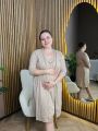 ❤ Комплект сорочка та халат для годування, 48-50 "Кант". Колір - Бежевий з шоколадним кантом (#88874248) ✓ Anna Konvert