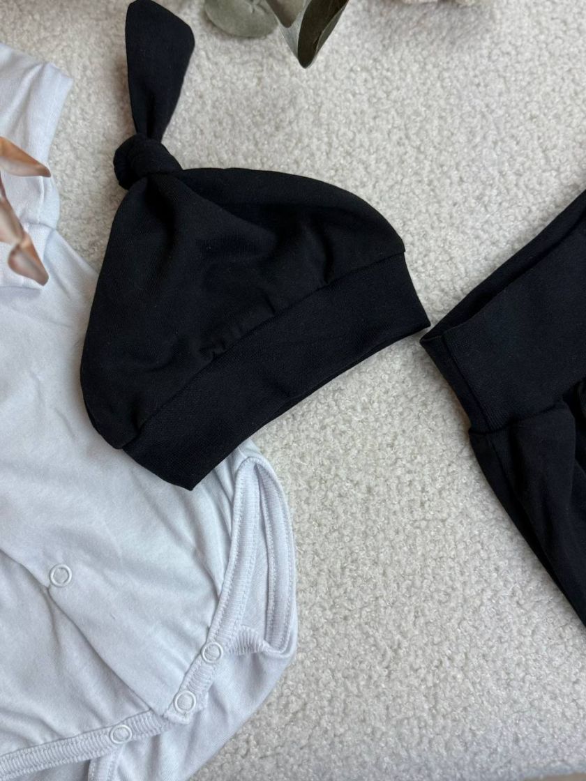 ❤ Джентельмен 3ка з боді з метеликом. Колір - Чорний. Розмір - 62 (#15105653) ✓ Anna Konvert