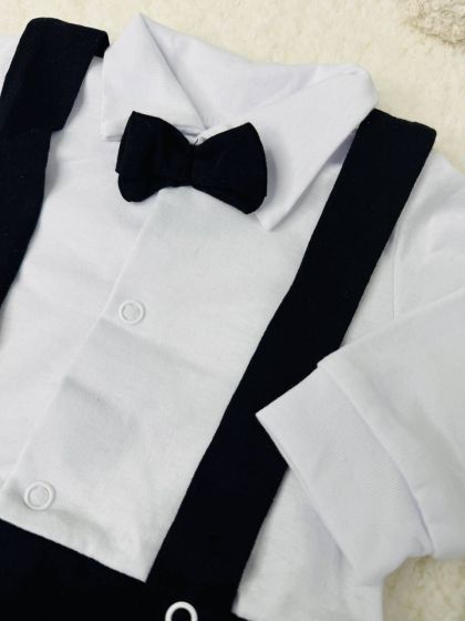 ❤ Чоловічок джентельмен з шапочкою. Колір - Чорний. Розмір - 56-62 (#2664048) ✓ Anna Konvert 2