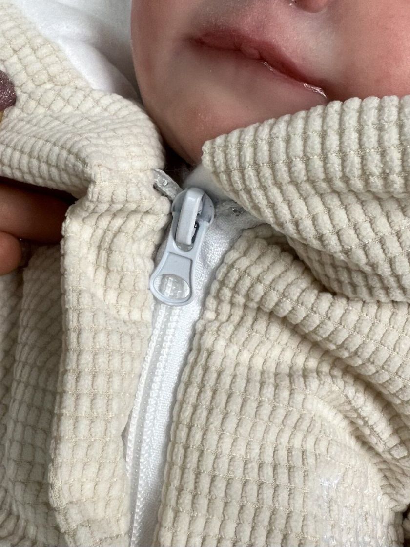 ❤ Демісезонний комбінезон з шапочкою, Вельвет на флісі, 0-4 міс. Колір - Молочний (#0013) ✓ Anna Konvert