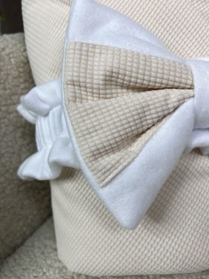 ❤ Демісезонний конверт плед на виписку, Вельвет, 80*80см. Колір - Молочний (#0645) ✓ Anna Konvert 2