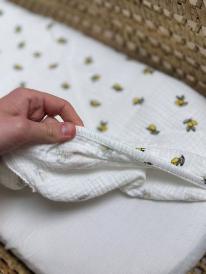 ❤ Набір у візочок мусліновий. Колір - Дрібні лимончики (#914770) ✓ Anna Konvert 2