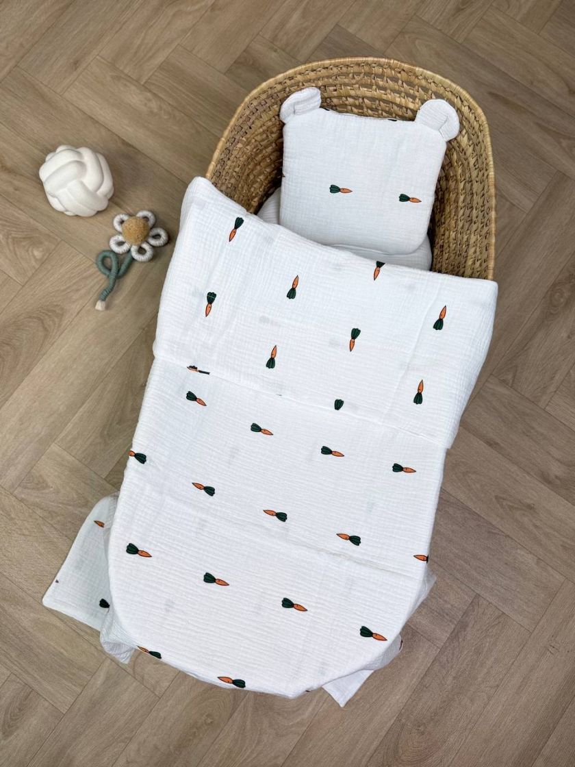 ❤ Набір у візочок мусліновий. Колір - Морквинка (#77432584) ✓ Anna Konvert