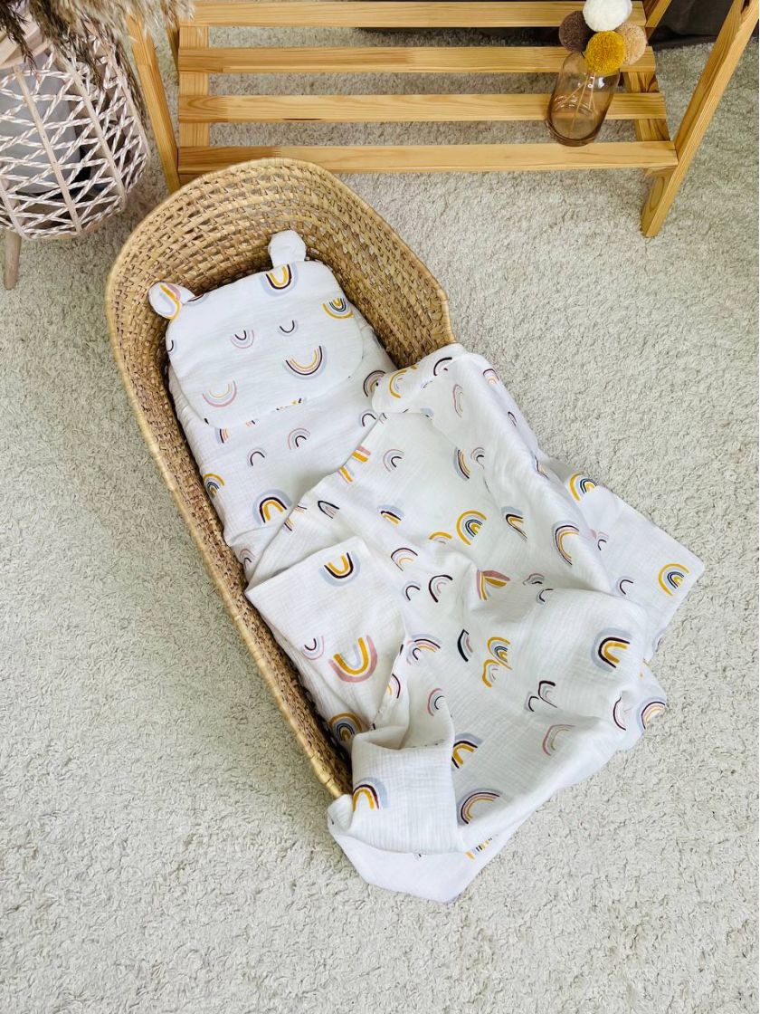 ❤ Набір у візочок мусліновий. Колір - Кольорові веселки (#85100246) ✓ Anna Konvert