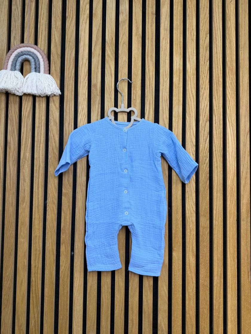 ❤ Чоловічок-пісочник мусліновий, 68 см. Принт - Блакитний (#6347218) ✓ Anna Konvert