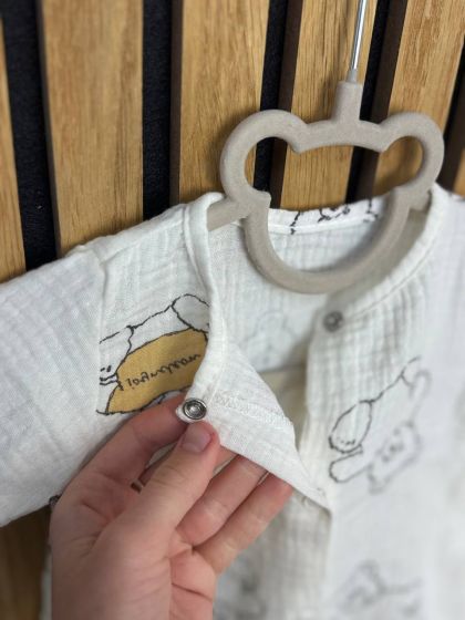 ❤ Боді мусліновий на кнопках, 56см. Принт - Контурний ведмедик з бантиком (#89294909) ✓ Anna Konvert 2