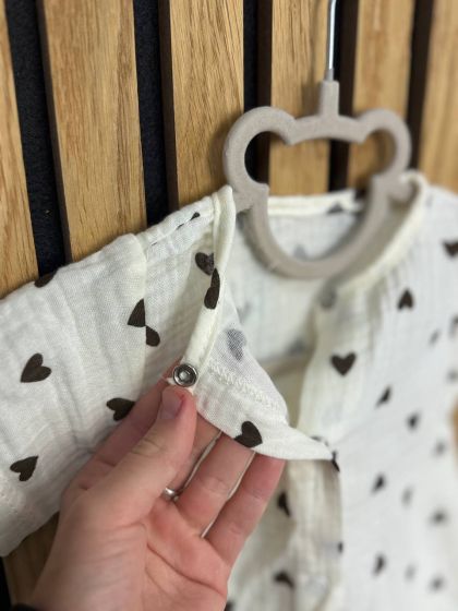 ❤ Боді мусліновий на кнопках, 56см. Принт - Сердечка беж (#5253174) ✓ Anna Konvert 2