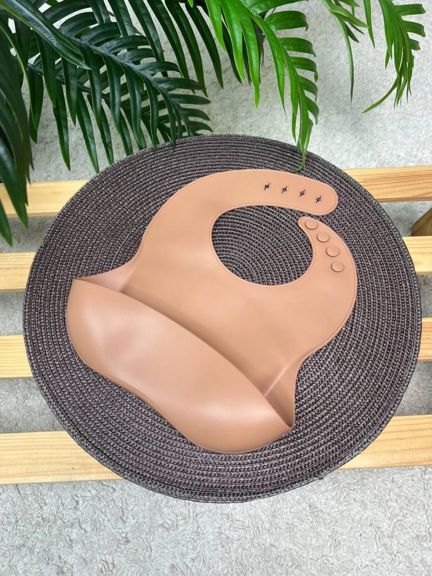 ❤ Силіконовий нагрудник "Color", з регулятором довжини. Колір - Peach (#78482476) ✓ Anna Konvert