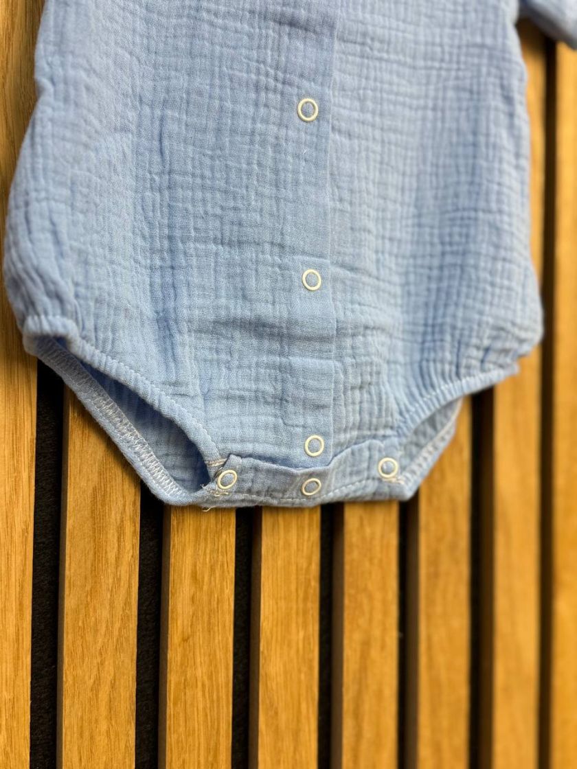 ❤ Боді мусліновий на кнопках, 68 см. Принт - Блакитний (#34757453) ✓ Anna Konvert