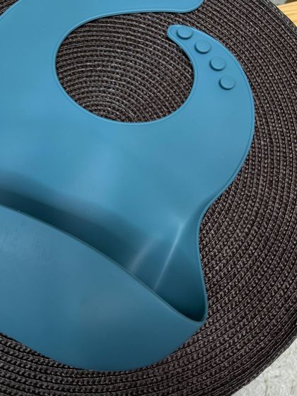 ❤ Силіконовий нагрудник "Color", з регулятором довжини. Колір - Smoke-blue (#67027409) ✓ Anna Konvert 2