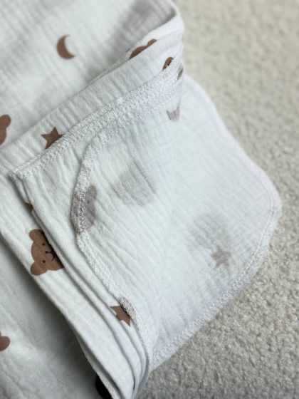 ❤ Пелюшки муслінові чотирьохшарові, жатка. Принт - Шоколадні мордочки. Розмір - 90*135см (#86698008) ✓ Anna Konvert 2