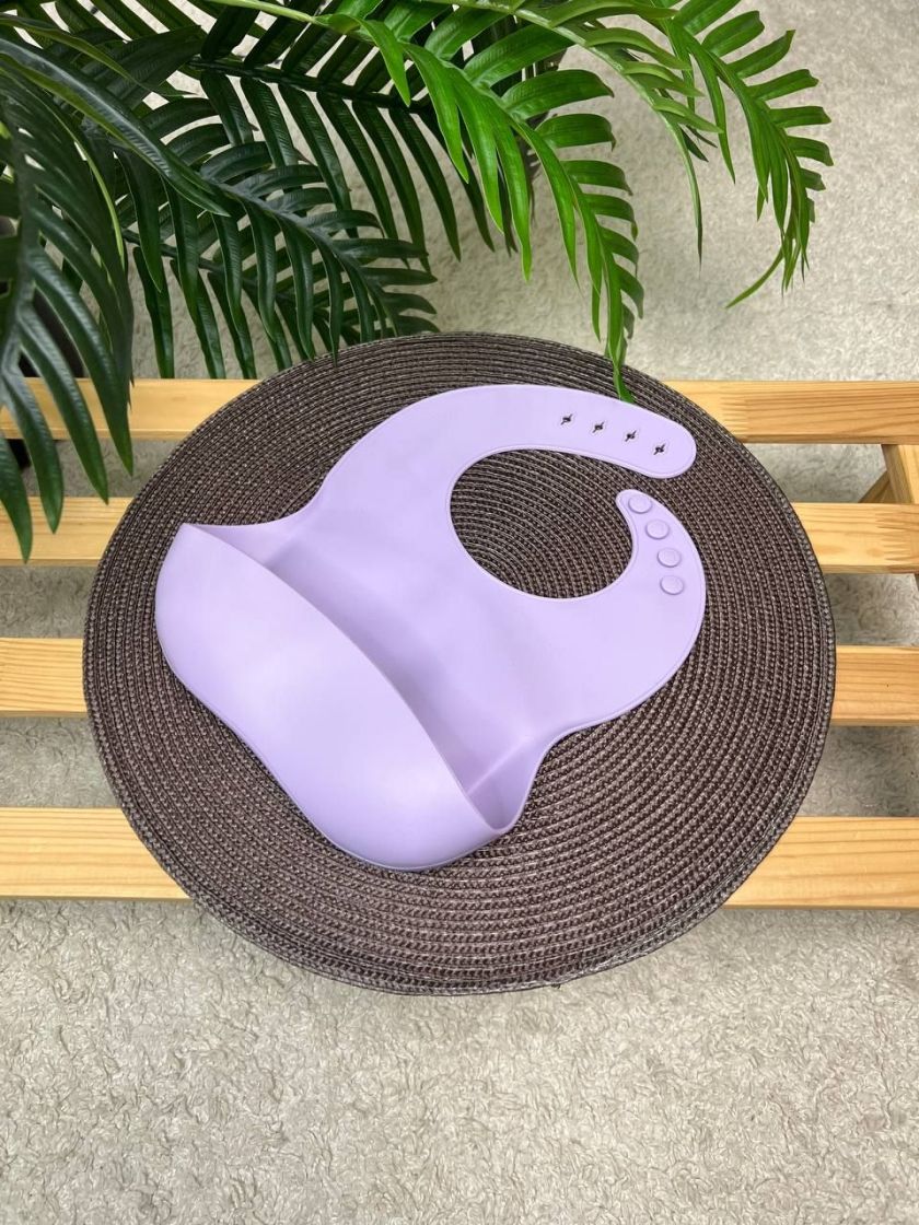 ❤ Силіконовий нагрудник "Color", з регулятором довжини. Колір - Lilac (#15859617) ✓ Anna Konvert