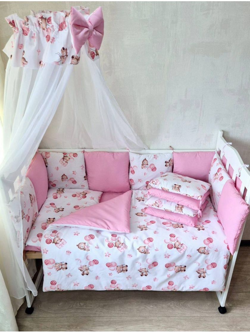 ❤ Набір у ліжко Elite, Bonna. Принт - Ведмежа з рожевими кульками, рожевий (#27825271) ✓ Anna Konvert