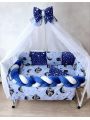 ❤ Набір у ліжко "Koss" Bonna. Принт - Ведмедь на місяці, блакитний, синій (#45123276) ✓ Anna Konvert