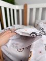 ❤ Змінна дитяча постіль, 110 см на 140 см. Принт - Кольорові автівки із зірочками (#10164679) ✓ Anna Konvert