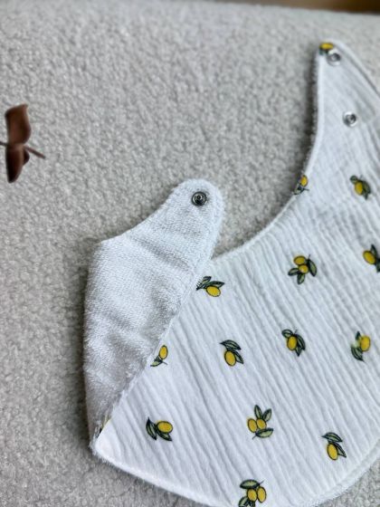 ❤ Слюнявчик, нагрудник мусліновий, непромакаючий. Принт - Дрібні лимончики (#30385109) ✓ Anna Konvert 2