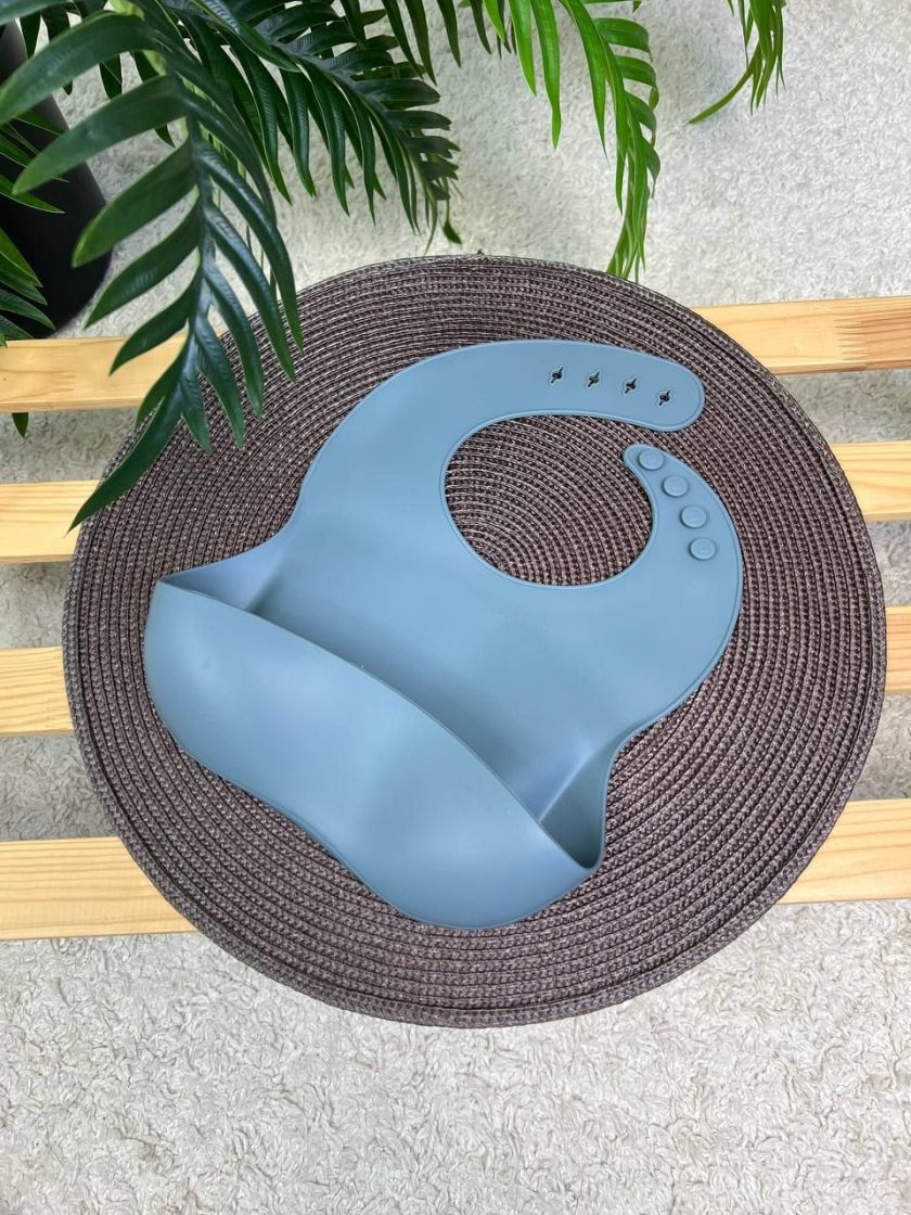 ❤ Силіконовий нагрудник "Color", з регулятором довжини. Колір - Dim-grey (#34887637) ✓ Anna Konvert