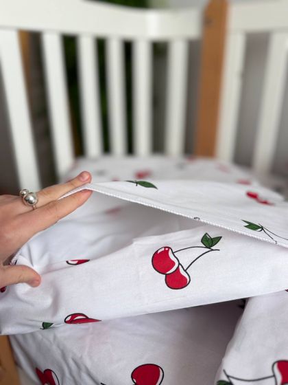 ❤ Змінна дитяча постіль, 110 см на 140 см. Принт - Вишеньки (#16111676) ✓ Anna Konvert 2