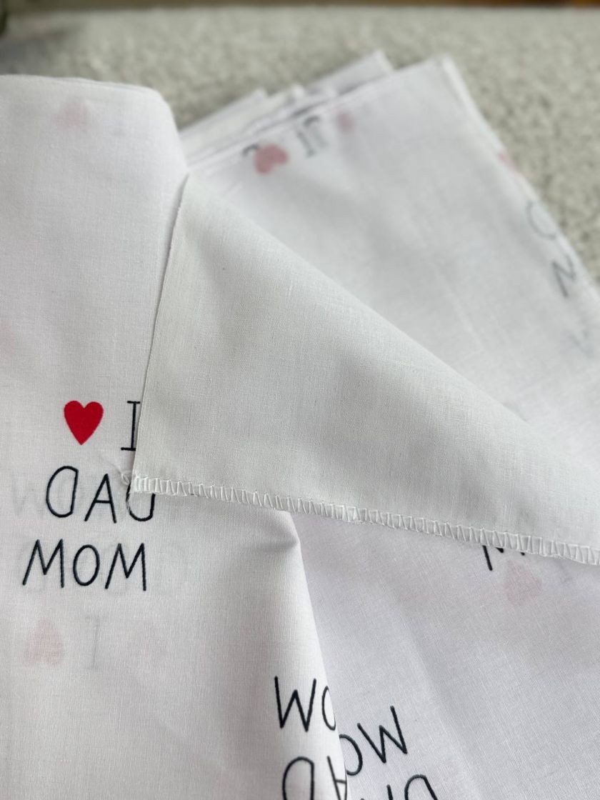 ❤ Пелюшки бавовняні. Принт - I love mom dad (#35776438) ✓ Anna Konvert