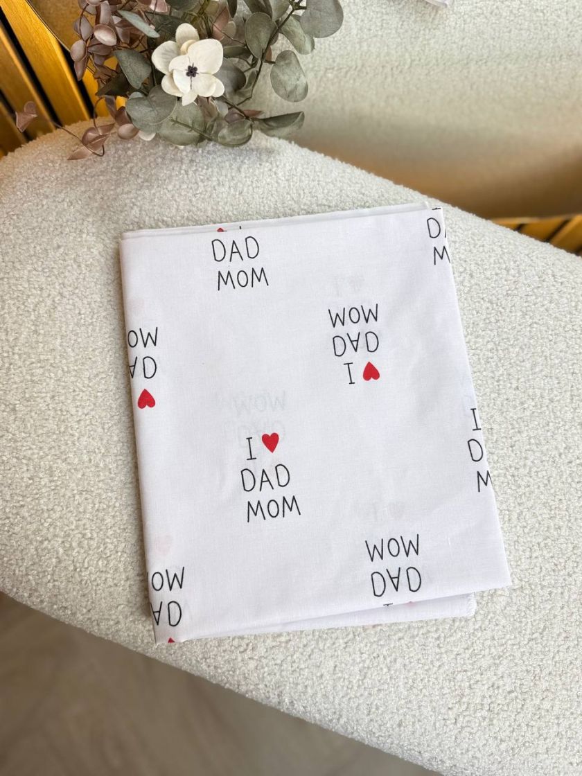 ❤ Пелюшки бавовняні. Принт - I love mom dad (#35776438) ✓ Anna Konvert
