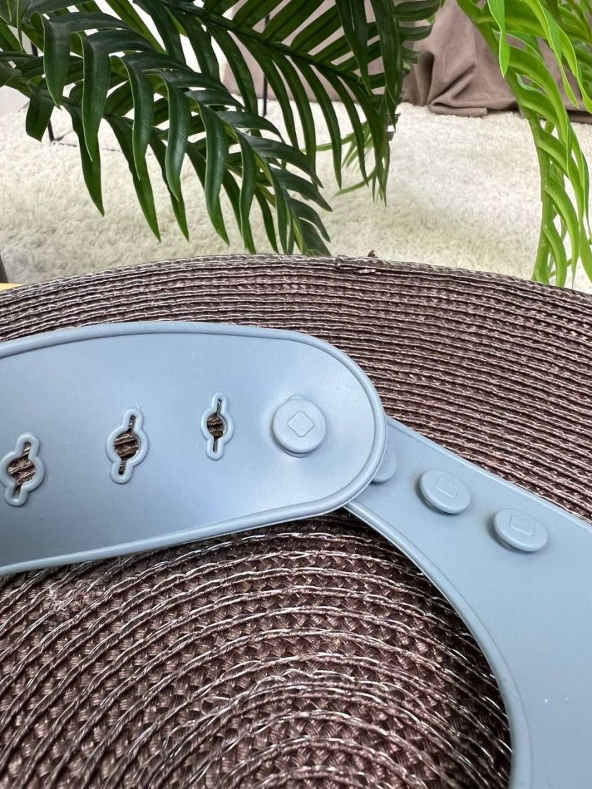 ❤ Силіконовий нагрудник "Color", з регулятором довжини. Колір - Dim-grey (#34887637) ✓ Anna Konvert